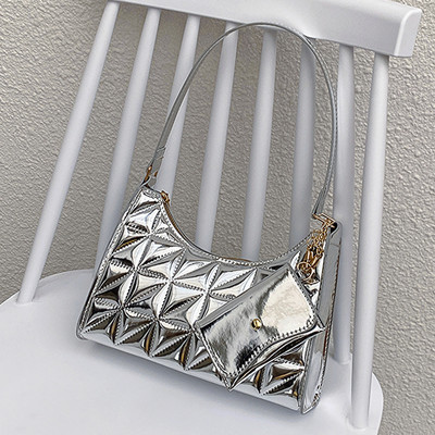 Fashion καπιτονέ τσάντα ώμου μασχάλης ρετρό γυναικείες τσάντες τσάντες αγορών Γυναικεία δερμάτινη μονόχρωμη τσάντα αλυσίδας για γυναίκες 2023