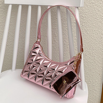 Fashion καπιτονέ τσάντα ώμου μασχάλης ρετρό γυναικείες τσάντες τσάντες αγορών Γυναικεία δερμάτινη μονόχρωμη τσάντα αλυσίδας για γυναίκες 2023