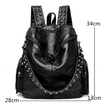 Меки кожени висококачествени раници за жени Модна луксозна дамска чанта през рамо 2023 г. Ученически чанти с голям капацитет Раница