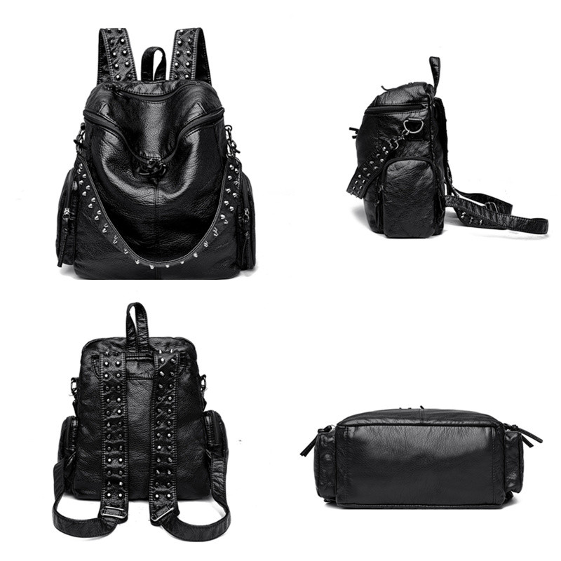 Minkštos odinės aukštos kokybės kuprinės moterims 2023 m. mados prabangus moteriškas pečių krepšys didelės talpos mokyklinių krepšių kuprinė