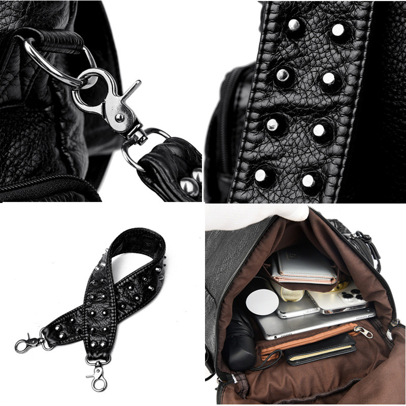 Minkštos odinės aukštos kokybės kuprinės moterims 2023 m. mados prabangus moteriškas pečių krepšys didelės talpos mokyklinių krepšių kuprinė