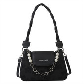 Ženska modna torba za kupovinu Dekoracija od bisernog lanca Ženska torba Tekstura cvijeća Torba preko ramena za putovanja, odmor, svaki dan