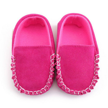 Бебешки обувки за малко дете Бебешки мокасини PU кожени обувки за момичета Първи проходилки Предходни обувки за деца Обувки за бебешко креватче