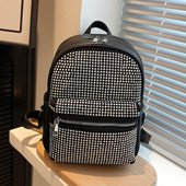 Moodne nahast rhinestones naiste seljakott Luksuslik koolikott Mochila väikesed koolikotid Naiste läikivad teemantidega tüdrukute seljakotid