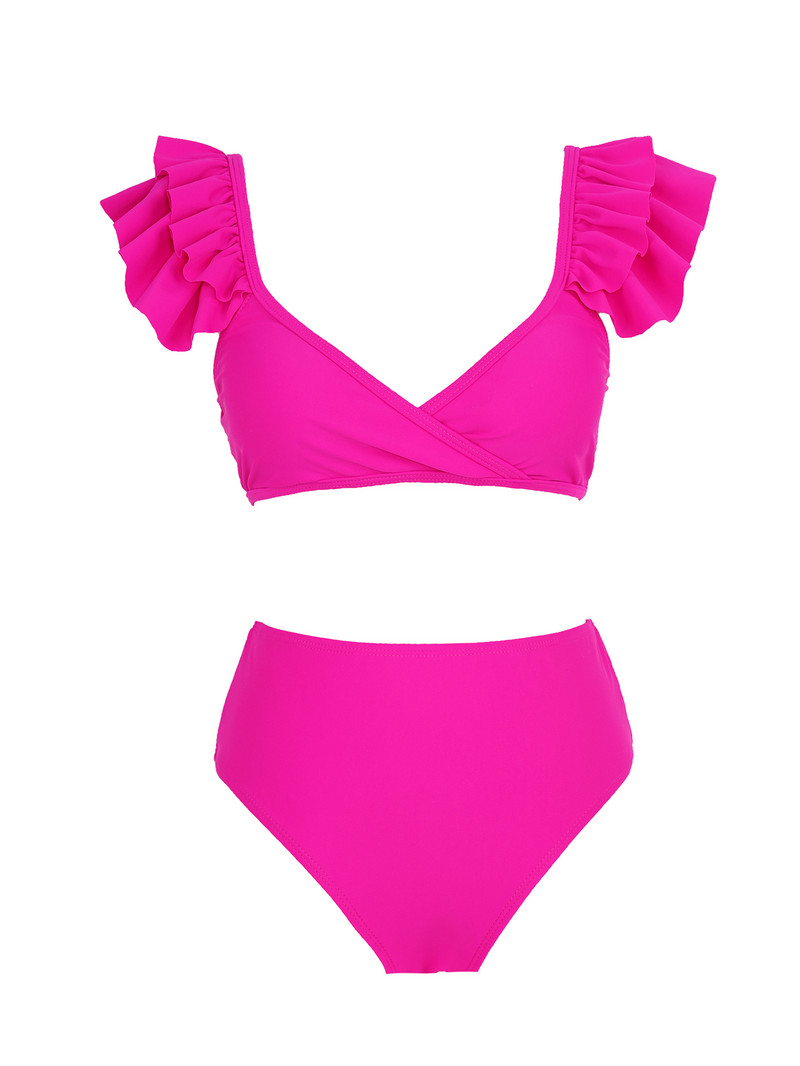 Bikini Costum de baie cu talie înaltă Costum de baie Push Up pentru femei 2023 Costum de baie Bikini cu dantelă florală Bikini Set două piese Imbracaminte de plajă