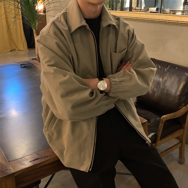 IEFB Trend muška gornja odjeća Modna korejska široka kratka odjeća u safari stilu Svestrana muška ležerna vrhunska kaput Vintage Top 9C2445