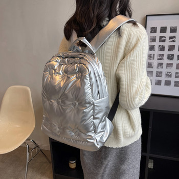 Ежедневни туристически дамски раници Зимни космически подплатени памучни чанти за през рамо Sac A Dos Модна дамска чанта Ученически чанти Mochilas