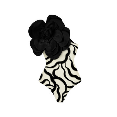 2023 Flower One Piece Μαγιό Γυναικεία Μαγιό Monokini Φορμάκι Λευκό μαγιό Ζώνη παραλίας
