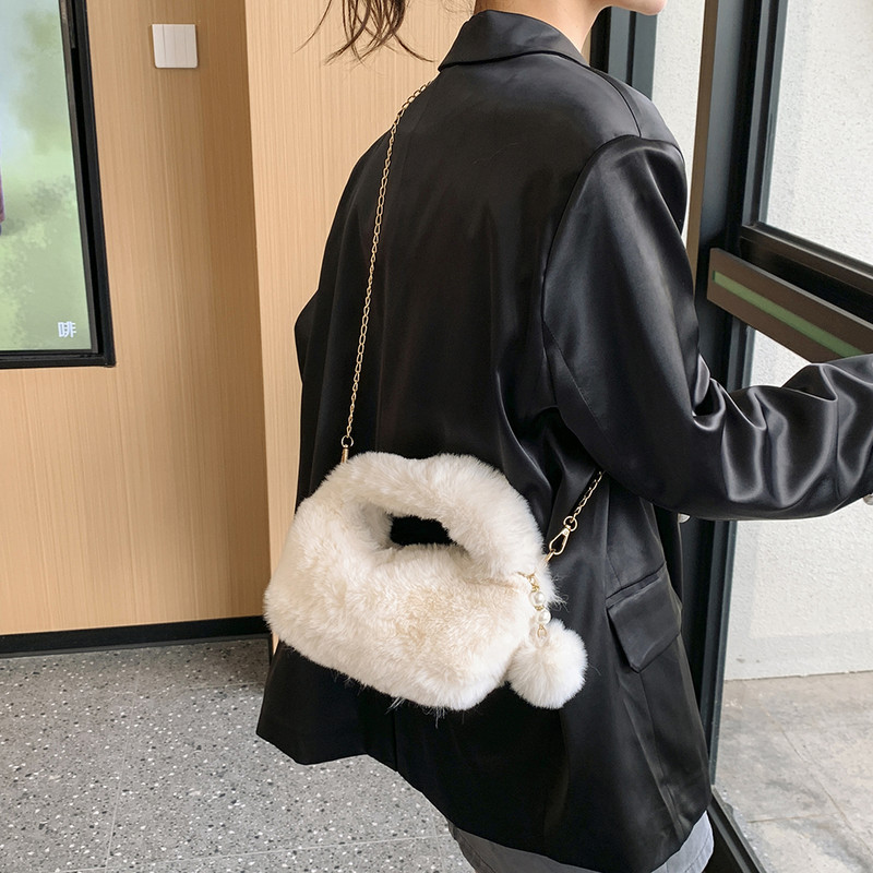 Geantă de mână neclară pentru femei, cu lanțuri de modă, geantă de mână mică, de culoare solidă, cu închidere cu fermoar, geantă de mână pentru femei.