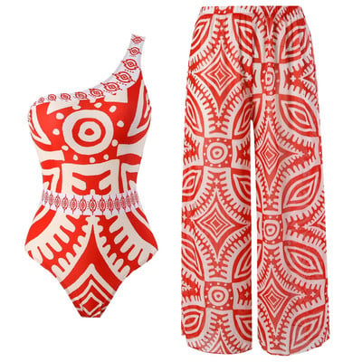 2023-as újdonság Push Up egyrészes fürdőruha Fodor Beach Wear fürdőruha Női szoknya fürdőruha Cover Up Szexi Sarong Plage