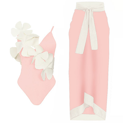 Novi jednodijelni kupaći kostim iz 2023. Ženski seksi kupaći kostim na vezanje s cvjetnim motivima Ženski jednobojni kupaći kostim Ljetni kupaći kostim za plažu s volanima
