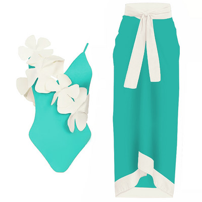 Novi jednodijelni kupaći kostim iz 2023. Ženski seksi kupaći kostim na vezanje s cvjetnim motivima Ženski jednobojni kupaći kostim Ljetni kupaći kostim za plažu s volanima