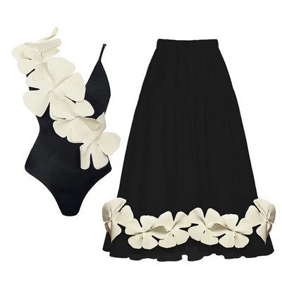 Novi jednodijelni kupaći kostim iz 2023. Ženski seksi kupaći kostim na vezanje s cvjetnim motivima Ženski jednobojni kupaći kostim Ljetni kupaći kostim za plažu s volanima