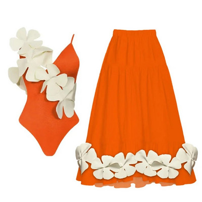 Novi jednodijelni kupaći kostim iz 2023. Ženski seksi kupaći kostim na vezanje s cvjetnim motivima Ženski jednobojni kupaći kostim Ljetni kupaći kostim za plažu s volanima