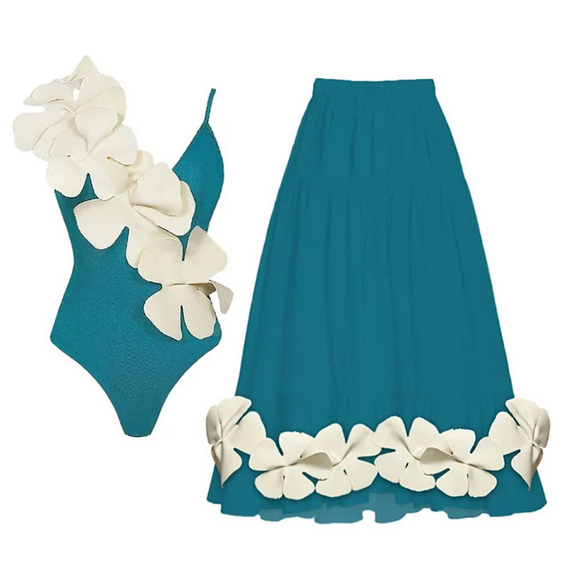 Novi jednodijelni kupaći kostim iz 2023. Ženski seksi kupaći kostim na vezanje s cvjetnim motivima Ženski jednobojni kupaći kostim Ljetni kupaći kostim za plažu s volanima