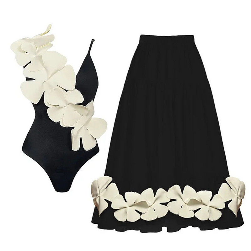 Novi jednodijelni kupaći kostim iz 2023. Ženski seksi kupaći kostim na vezanje s cvjetnim motivima Ženski jednobojni kupaći kostim Ljetni kupaći kostim za plažu s volanima