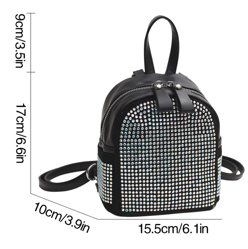 5 värvi läikivad kivikivid naiste seljakott Mood reisid tüdrukutele koolikott Luksuslik teemantide käekott vabaaja kott naistele