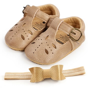 Βρεφικά παιδικά σανδάλια για αγόρι 2022 Summer PU Δερμάτινα First Walkers Παπούτσια Casual Fretwork TPR Παιδικά Flats Δώρα ντους