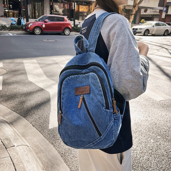 Ежедневна дънкова дамска раница Дамска чанта за пътуване Раници Ученическа чанта за тийнейджърки Платнена чанта за книги с голям капацитет Mochila чанта за книги
