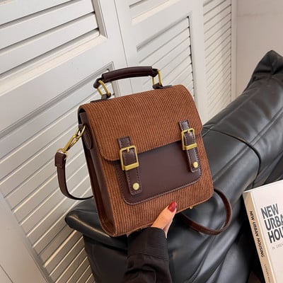 Velveta soma sievietēm Japānas stila skolas somas Dizaineru ceļojumu rokassomas Modes Retro sieviešu mugursoma Audekls Crossbody Soma Small