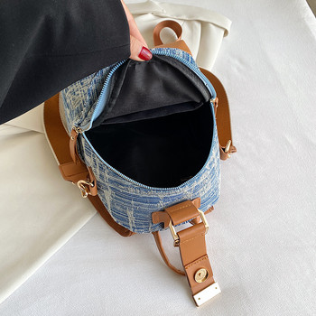 Casual σακίδιο σχεδιαστή Jacquard κέντημα τσάντα ώμου για γυναίκες μόδα Μικρή τσάντα ρετρό τζιν Τσάντα πλάτης Trend Γυναικεία τσάντα