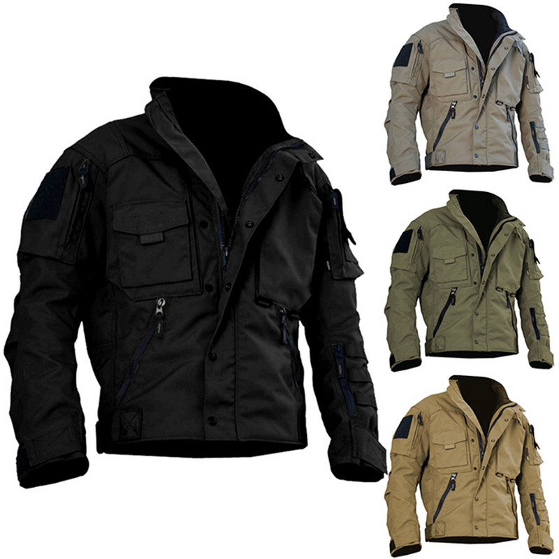 Cargo Jackets Παλτό Ανδρικό παλτό Tactical Φθινοπωρινό Μεγάλο Βαμβακερό Ρούχα Προπόνησης Bomber Jackets Windbreaker Military Casual Jacket
