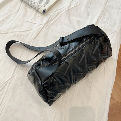 Vintage Y2k Αισθητικές τσάντες ώμου Streetwear Κορεατικές μοντέρνες καθημερινές τσάντες χιαστί All Match Απλές τσάντες κυλίνδρου για γυναίκες