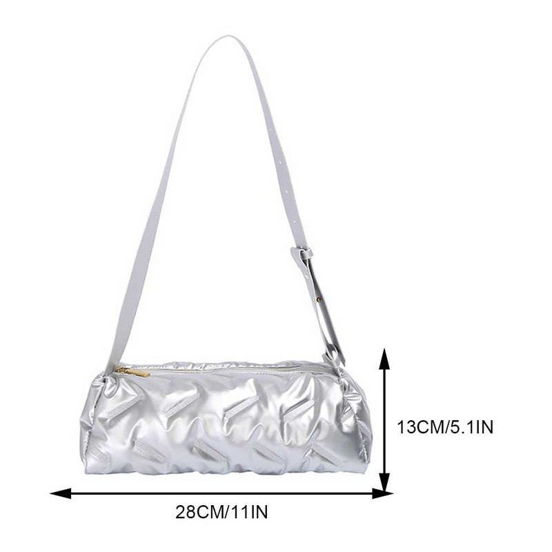 Vintage Y2k Αισθητικές τσάντες ώμου Streetwear Κορεατικές μοντέρνες καθημερινές τσάντες χιαστί All Match Απλές τσάντες κυλίνδρου για γυναίκες