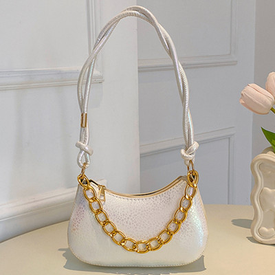 Γυναικεία τσάντα ώμου Glitter Casual μοντέρνα τσάντα μασχάλης Δερμάτινη τσάντα με φερμουάρ Κομψή γυναικεία τσάντα μετακινήσεων