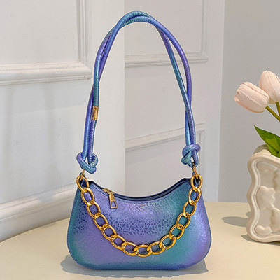 Γυναικεία τσάντα ώμου Glitter Casual μοντέρνα τσάντα μασχάλης Δερμάτινη τσάντα με φερμουάρ Κομψή γυναικεία τσάντα μετακινήσεων