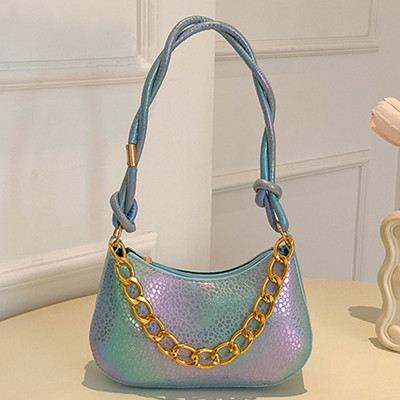 Γυναικεία τσάντα ώμου Glitter Casual μοντέρνα τσάντα μασχάλης Δερμάτινη τσάντα με φερμουάρ Κομψή γυναικεία τσάντα μετακινήσεων