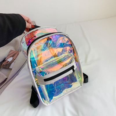 Γυναικεία τσάντα πλάτης Διάφανη τσάντα PVC Clear σακίδια πλάτης για εφήβους Μόδα για κορίτσια Τσάντα ώμου Τσάντα πλάτης μεγάλης χωρητικότητας