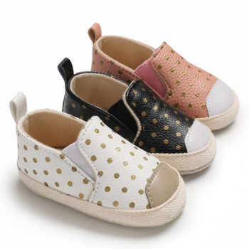 Нови бебешки обувки Обувки за момче, момиче, момиче, новородено, мека подметка, PU кожени ежедневни обувки за малко дете 0-18 месеца, първи проходилки, мокасини