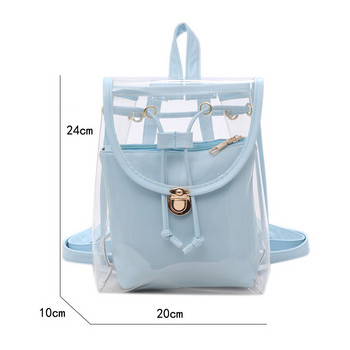 YUECIMIE Мини модна дамска раница PVC дизайнерска прозрачна чанта за момиче желе раница за пътуване за дама женска чанта през рамо