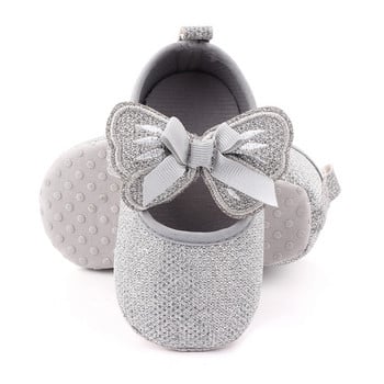 Βρεφικό νήπιο για νεογέννητο κοριτσάκι που λάμπει παπούτσια πριγκίπισσας Άνοιξη χαριτωμένο μοτίβο πεταλούδας First Walker Αντιολισθητικά παπούτσια κούνιας