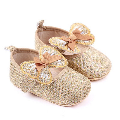Βρεφικό νήπιο για νεογέννητο κοριτσάκι που λάμπει παπούτσια πριγκίπισσας Άνοιξη χαριτωμένο μοτίβο πεταλούδας First Walker Αντιολισθητικά παπούτσια κούνιας