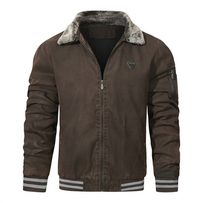 Ανδρικά Ρούχα Μπουφάν Ανδρικά Μπουφάν Ανδρικά Μπουφάν Μεγάλο Ψηλό Χειμερινό Μπουφάν Πέτο Γιακά Κλίση Με Για Φερμουάρ Όρθια Παλτό Ανδρικά