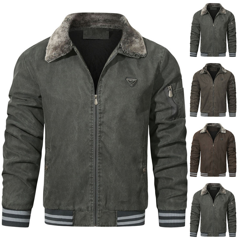 Ανδρικά Ρούχα Μπουφάν Ανδρικά Μπουφάν Ανδρικά Μπουφάν Μεγάλο Ψηλό Χειμερινό Μπουφάν Πέτο Γιακά Κλίση Με Για Φερμουάρ Όρθια Παλτό Ανδρικά