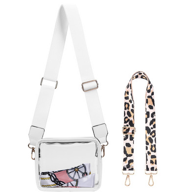 2023 Γυναικείες διαφανείς μικρές τσάντες χιαστί Summer Jelly τσάντα Messenger Γυναικεία τσάντα ώμου ροδακινί ταξιδιού για κορίτσια Clear πορτοφόλια