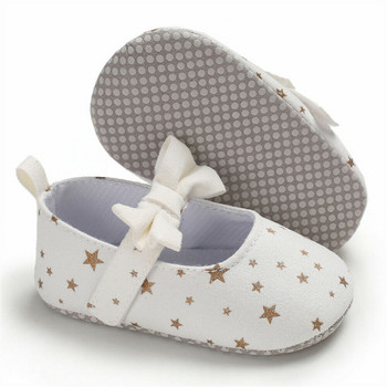 2019 Baby First Walkers Νέα Παπούτσια παιδικής κούνιας για κοριτσάκια Νεογέννητο Baby Bowknot Μαλακή σόλα Prewalker Stars Print Sneakers Bowknot Παπούτσια