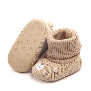 Unisex Βρεφικά μάλλινα παπούτσια για αγόρι και κορίτσια Νεογέννητα μποτάκια Χειμερινά ζεστά βρεφικά παπούτσια παιδικής κούνιας Classic Floor First Walkers TS112