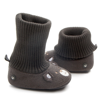 Unisex Βρεφικά μάλλινα παπούτσια για αγόρι και κορίτσια Νεογέννητα μποτάκια Χειμερινά ζεστά βρεφικά παπούτσια παιδικής κούνιας Classic Floor First Walkers TS112