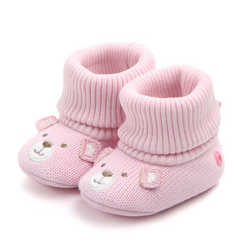 Унисекс бебешки вълнени обувки за момчета и момичета Новородени ботуши Зимни топли бебешки обувки за бебешко креватче Класически обувки за първи път на пода TS112