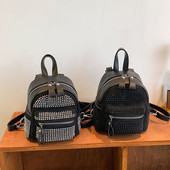 Ženski mali ruksak Modne Crystal Rhinone torbe na rame Mini školske torbe za žene Ženske ležerne putne torbe Ručne torbe