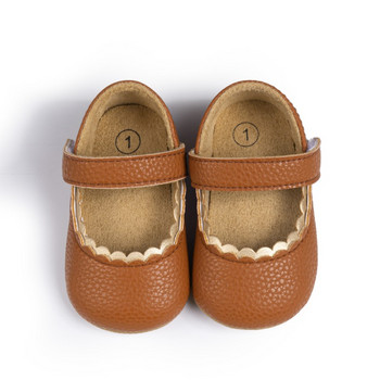 Бебе момиче Пролет Есен Обувки за принцеса Меко дъно Неплъзгащи се обувки за малко дете Сладки обувки за бебета Първи проходилки Новородени единични обувки