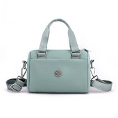 Genți de mână de umăr de culoare solidă pentru femei Poșetă de nailon de modă Geanta de personalitate pentru cameră cu fermoar pentru călătorie, vacanță pentru cumpărături