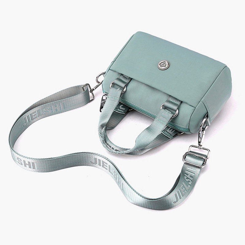 Genți de mână de umăr de culoare solidă pentru femei Poșetă de nailon de modă Geanta de personalitate pentru cameră cu fermoar pentru călătorie, vacanță pentru cumpărături