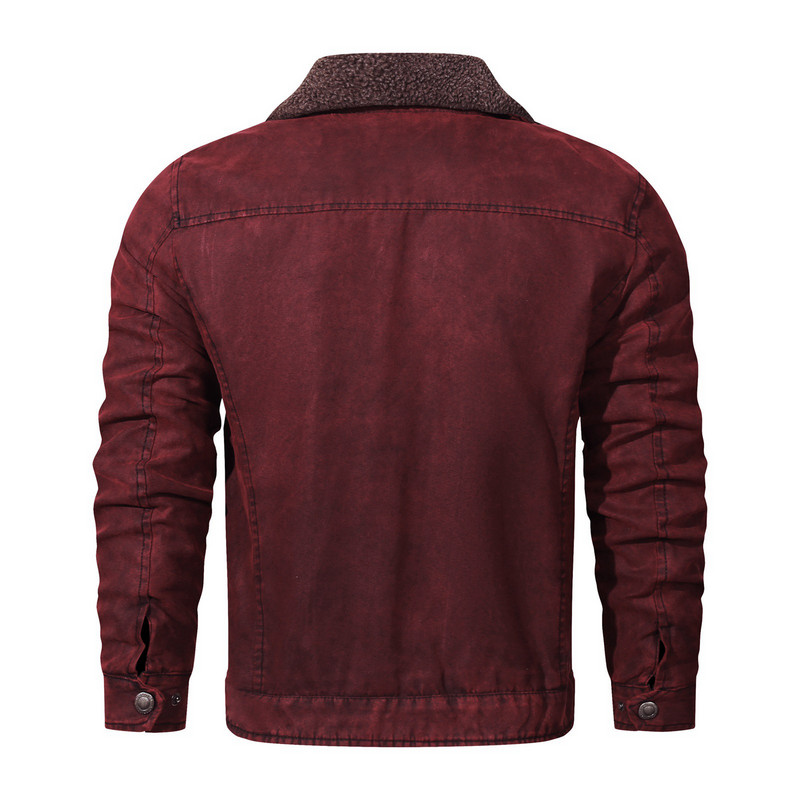 Kaputi Lagana zimska muška jakna nagnuta s muškim džepom od flisa na reveru Debela jakna s višestrukim muškim ovratnikom, zatvaračem, mala