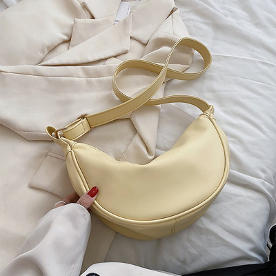 Vienkrāsains krūšu soma sievietēm Lielas ietilpības ceļojumu Crossbody Sieviešu Half Moon jostas soma Sieviešu ikdienas Street Fanny Packs Somiņas