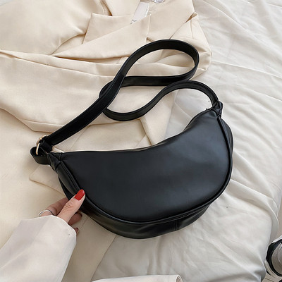 Vienkrāsains krūšu soma sievietēm Lielas ietilpības ceļojumu Crossbody Sieviešu Half Moon jostas soma Sieviešu ikdienas Street Fanny Packs Somiņas